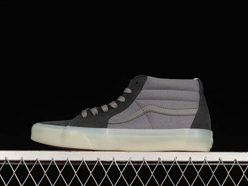 All categories Vans Vans series Vans Mid Vans China Vans Sk8-Mid official new cool transparent jelly glass glue gray black Chinese sneakers VN0A3WM3ABD